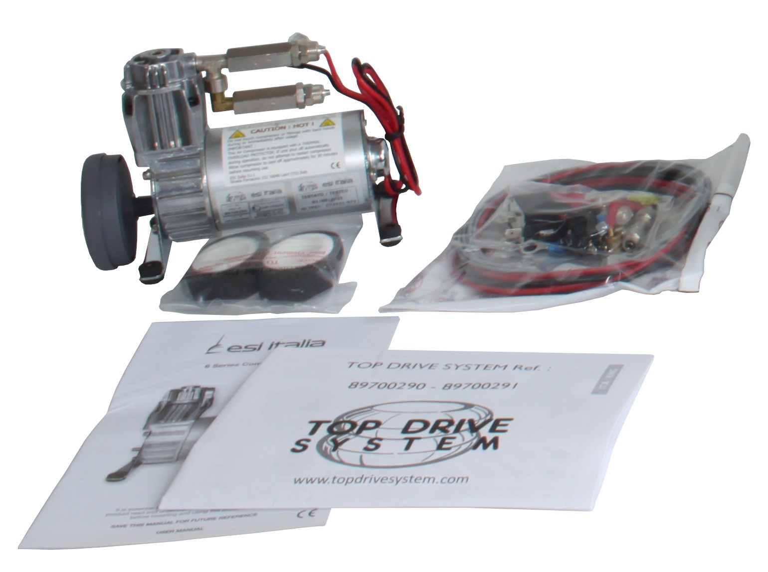 89700290.jpg Kit Gonfiaggio Manuale 12V con Compressore ESI ITALIA - 89700290 - immagine 1