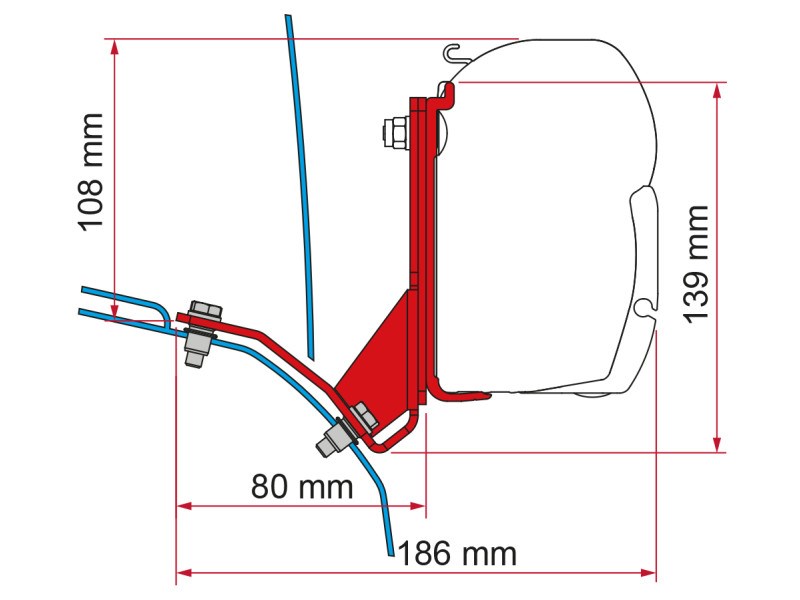 98655Z028_733477.jpg Adapter Fiat Ducato H2 Lift Roof Hymercar/Pössl Lift Roof per F45 - 98655Z028 - immagine 1