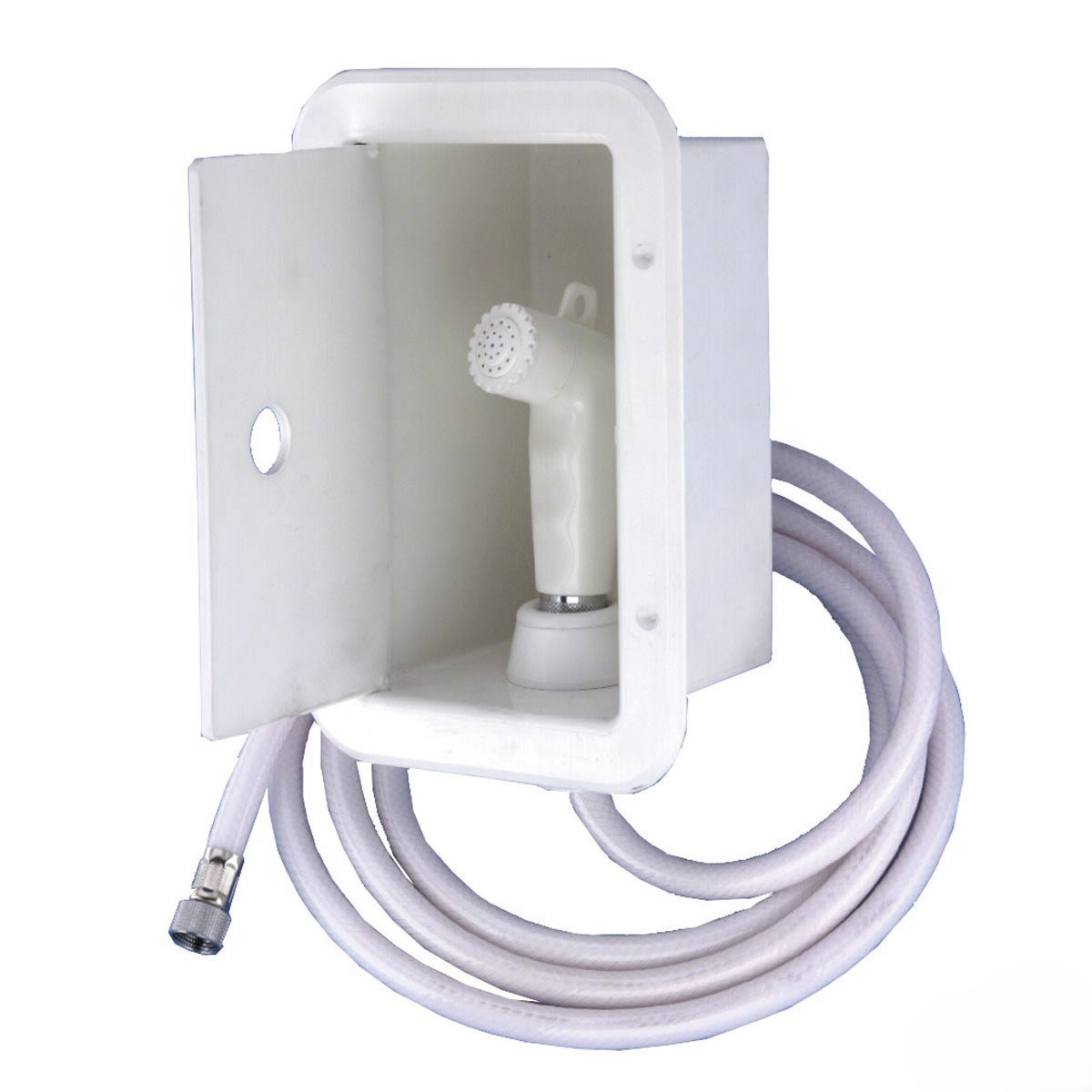 N0104250.jpg Box doccia con doccia a pulsante dimensioni esterne 230x150 mm tubo 2,5 mt - immagine 1